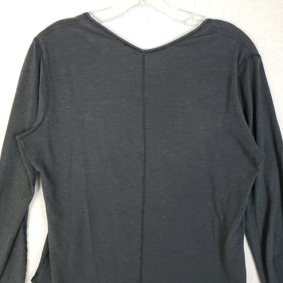 Lululemon Yogini 5 Year Long Sleeve Tee Heathered Black size 10 Soft Gym Yoga - Picture 12 of 13